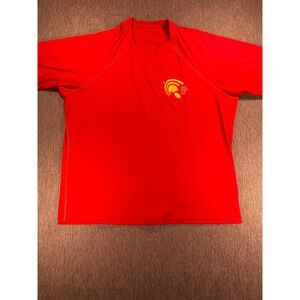 Xcel Kihei Canoe Club Maui Paddle Shirt Mens XL Red Short Sleeve Rash Guard UV